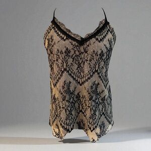 LAVENDER BROWN Lace Top Size Small
